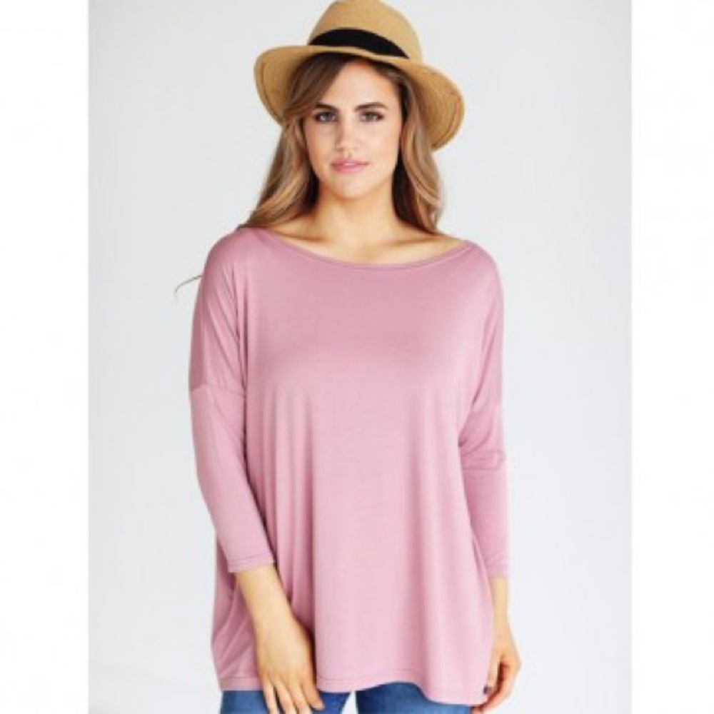Pink PIKO 3/4 sleeve length top